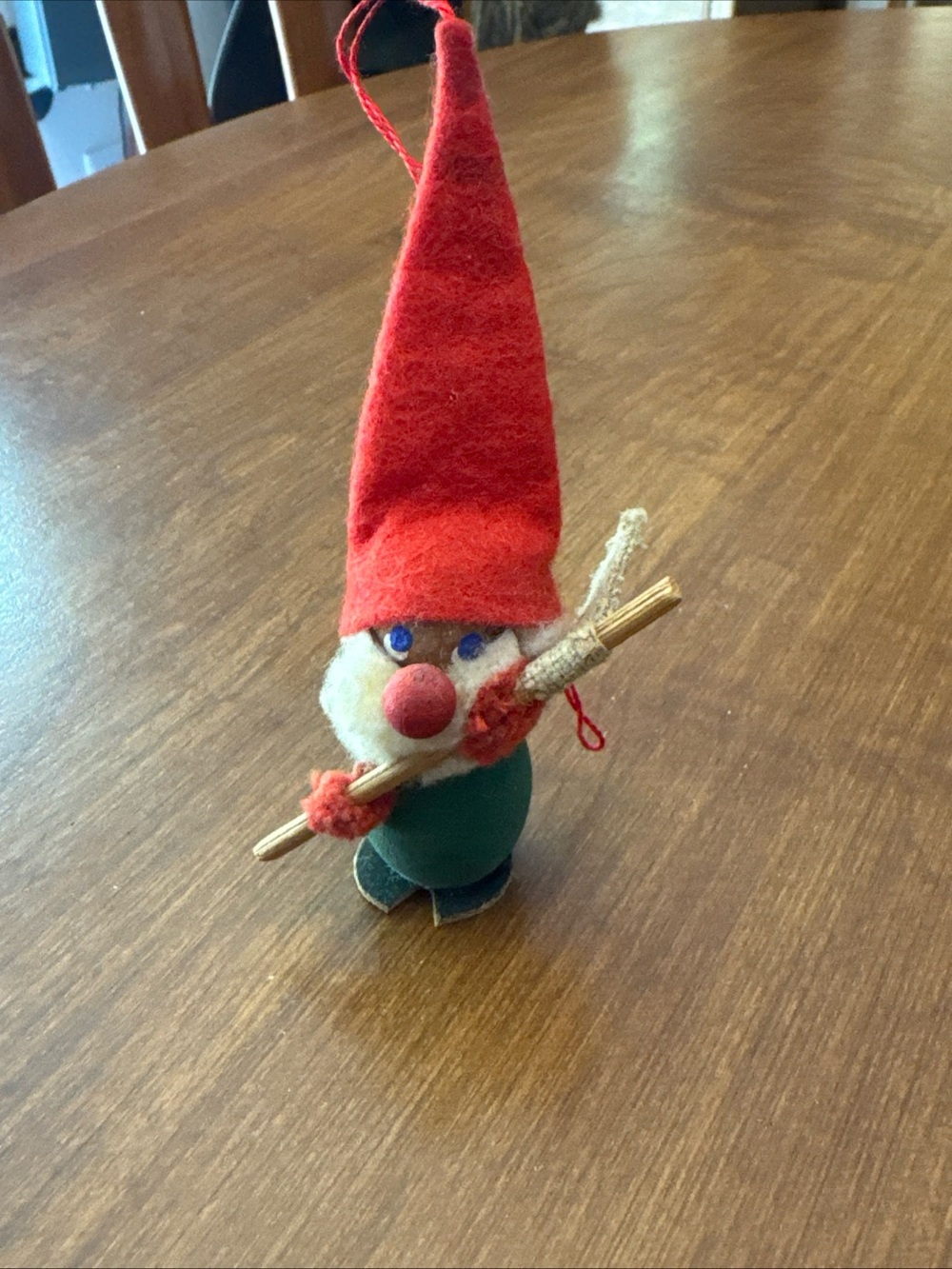 Holiness Denmark handcrafted gnome Christmas ornament vintage